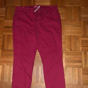 Dark pink LOFT skinny jeans (10)